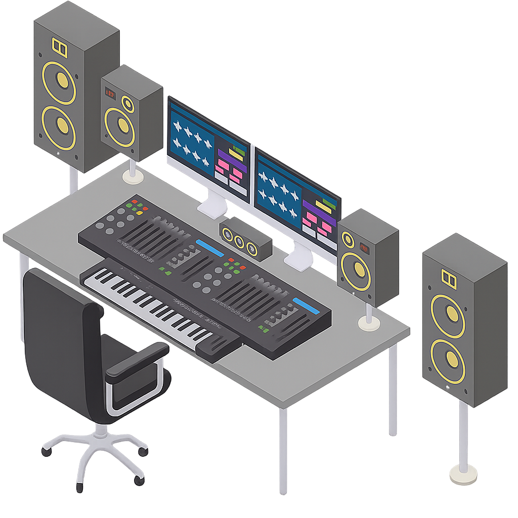 Music production workspace